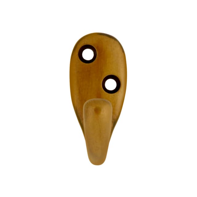 2" Hooks Single Cabinet Hook, Antique Brass