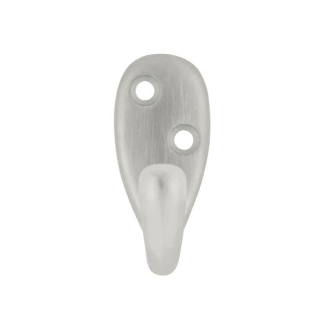 2" Hooks Single Cabinet Hook, Satin Silver Cloud