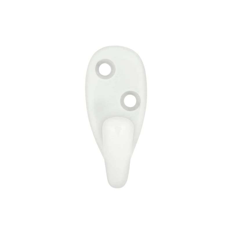 2" Hooks Single Cabinet Hook, White