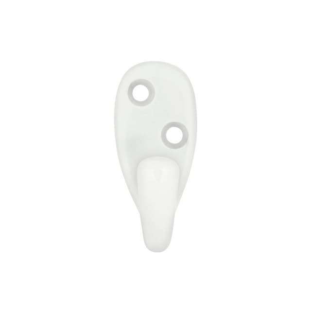 2" Hooks Single Cabinet Hook, White