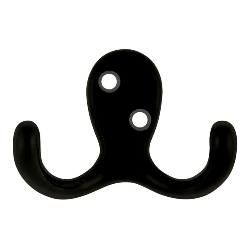 1-7/8" Hooks Double Cabinet Hook, Black