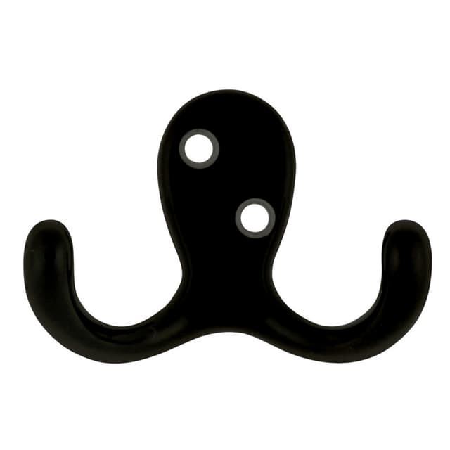 1-7/8" Hooks Double Cabinet Hook, Black