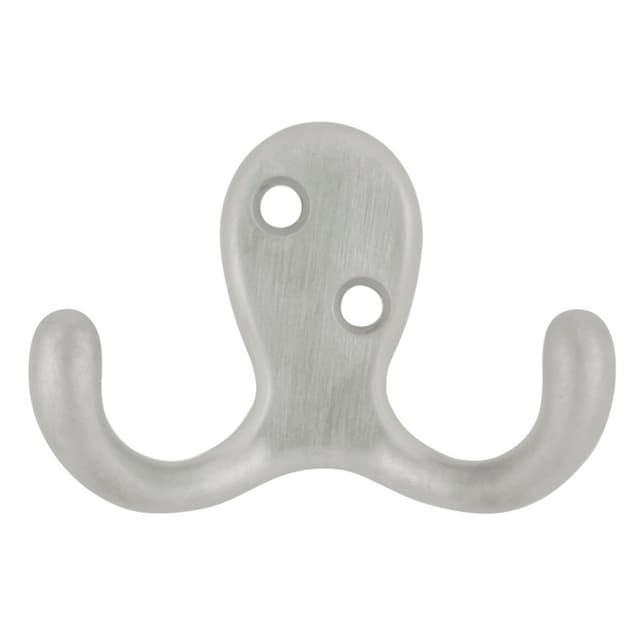 1-7/8" Hooks Double Cabinet Hook, Satin Silver Cloud