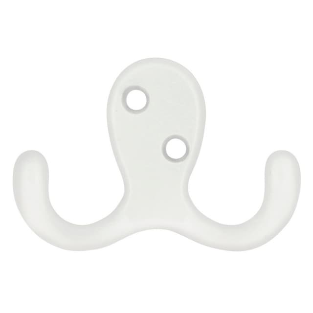 1-7/8" Hooks Double Cabinet Hook, White