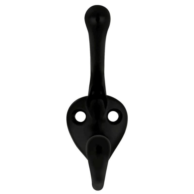 3-1/2" Universal Double Cabinet Hook, Black