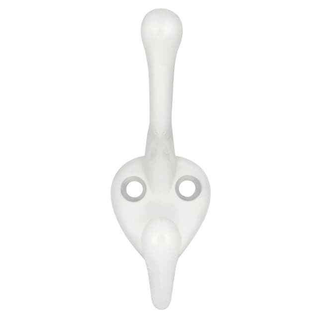 3-1/2" Universal Double Cabinet Hook, White