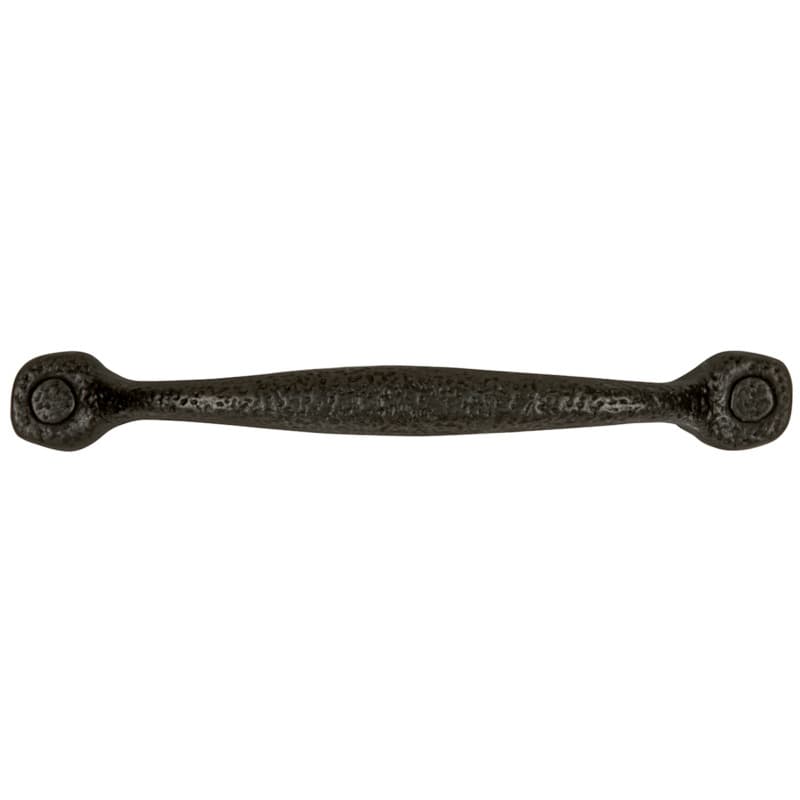 5-1/16" Refined Rustic Cabinet Pull, Black Iron