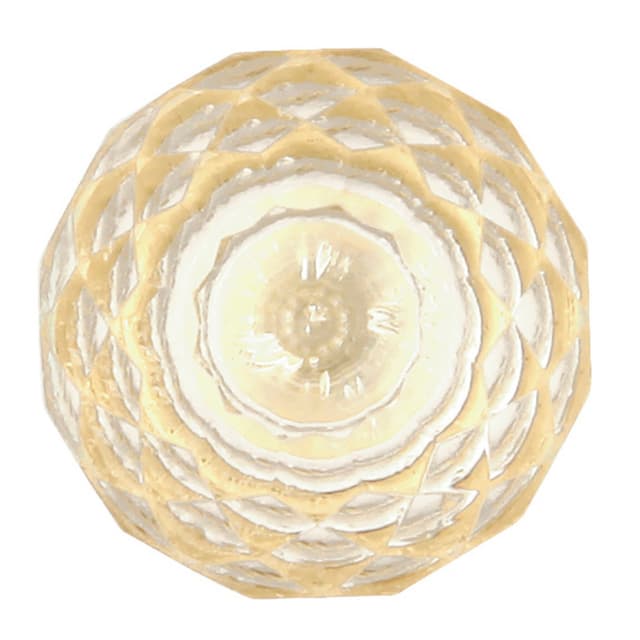 1-3/16" Crystal Palace Round Cabinet Knob, Crysacrylic/Polished Brass
