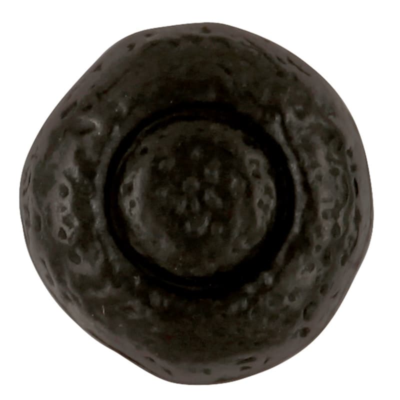 1-1/4" Refined Rustic Cabinet Knob, Black Iron