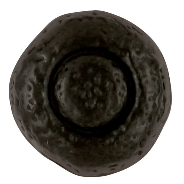1-1/4" Refined Rustic Cabinet Knob, Black Iron