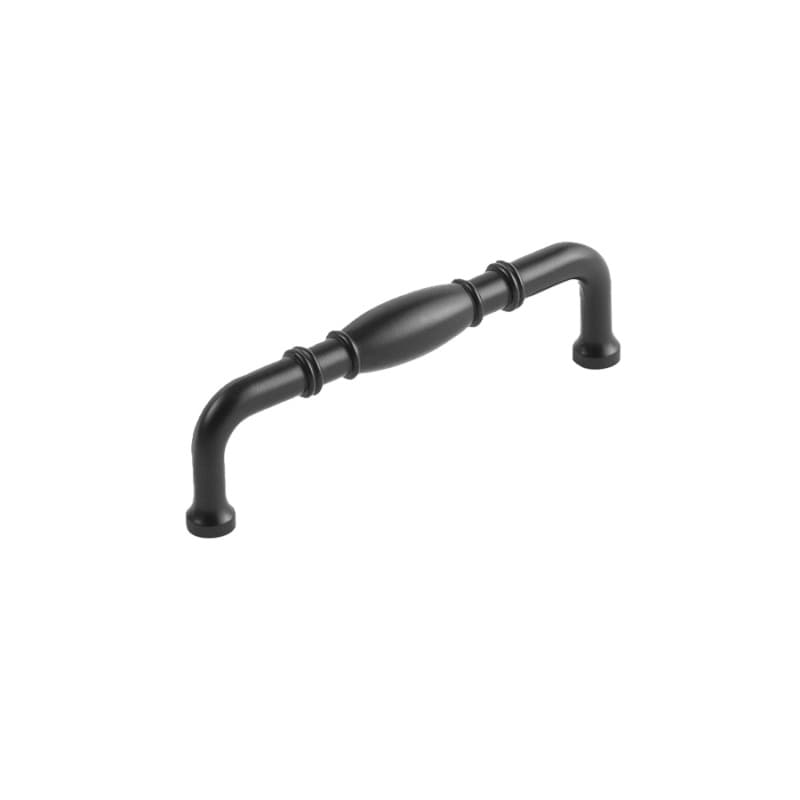 3-3/4" Williamsburg Cabinet Pull, Matte Black