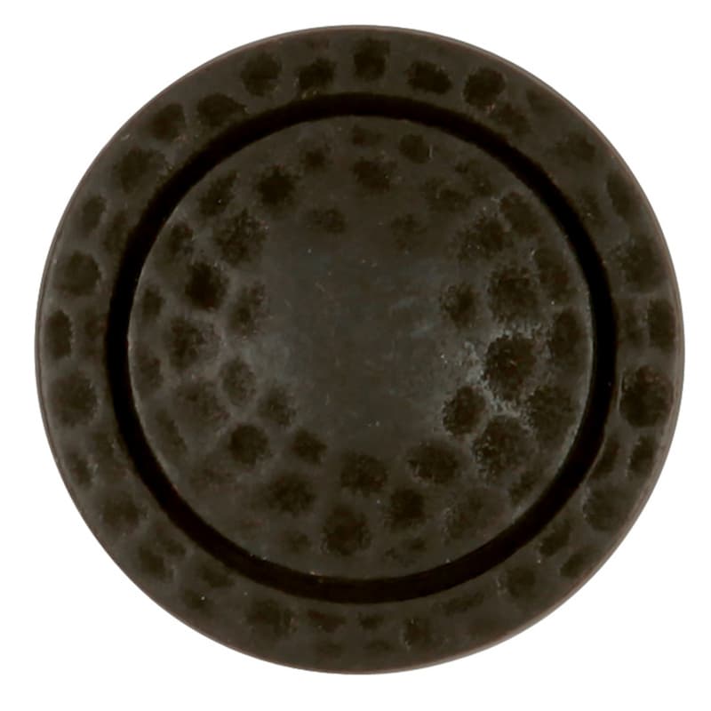1-3/8" Mountain Lodge Round Cabinet Knob, Black Iron