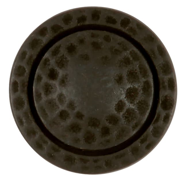 1-3/8" Mountain Lodge Round Cabinet Knob, Black Iron