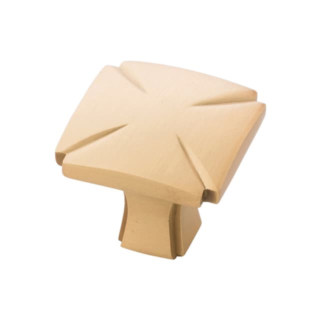 1-3/16" Bridges Cabinet Knob, Brushed Golden Brass