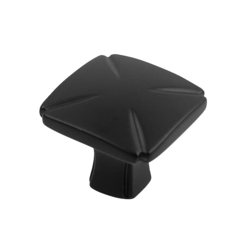 1-3/16" Bridges Cabinet Knob, Matte Black