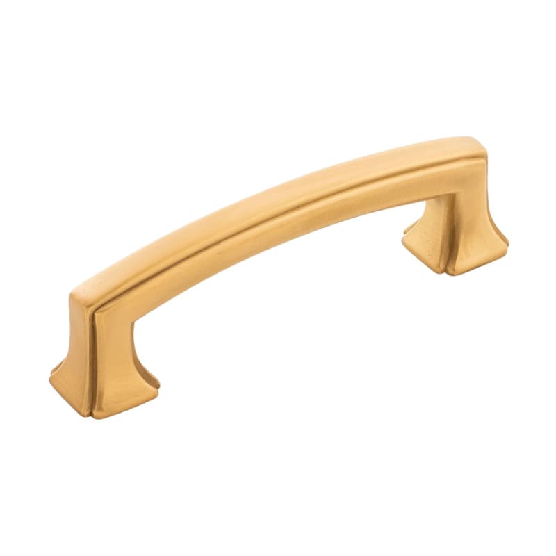 3" Bridges Cabinet Handle Pull, Brushed Golden Brass