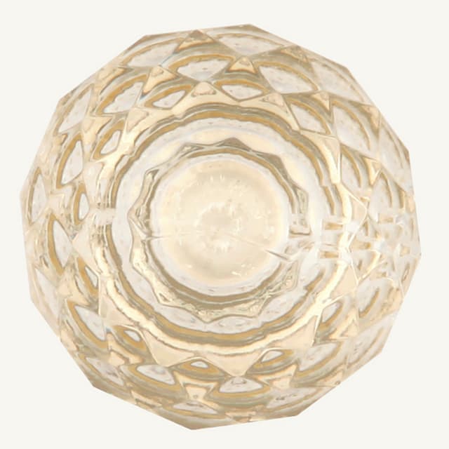 1-3/8" Crystal Palace Cabinet Knob, Crysacrylic/Polished Brass