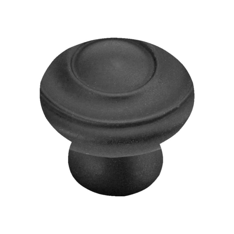 1-1/4" Cottage Mushroom Farmhouse Cabinet Knob, Matte Black