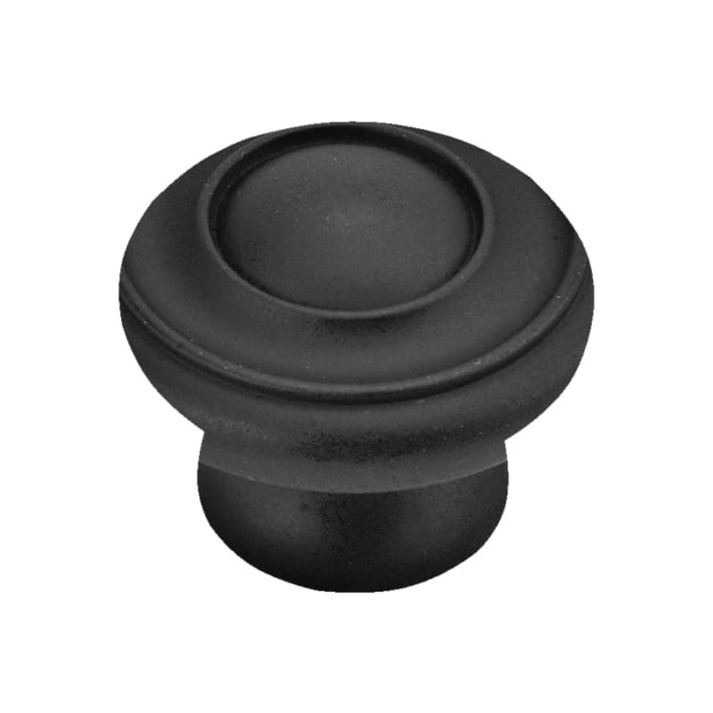 1-1/2" Cottage Cabinet Knob, Matte Black