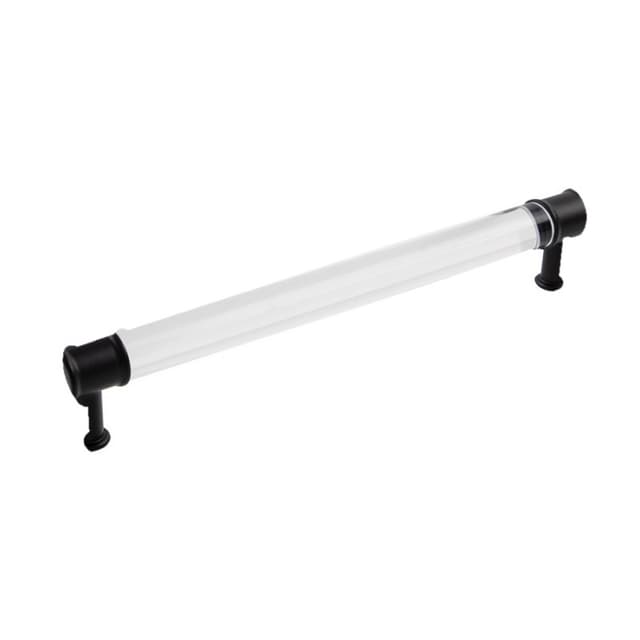 8-13/16" Midway Bar Pull, Crysacrylic/Matte Black