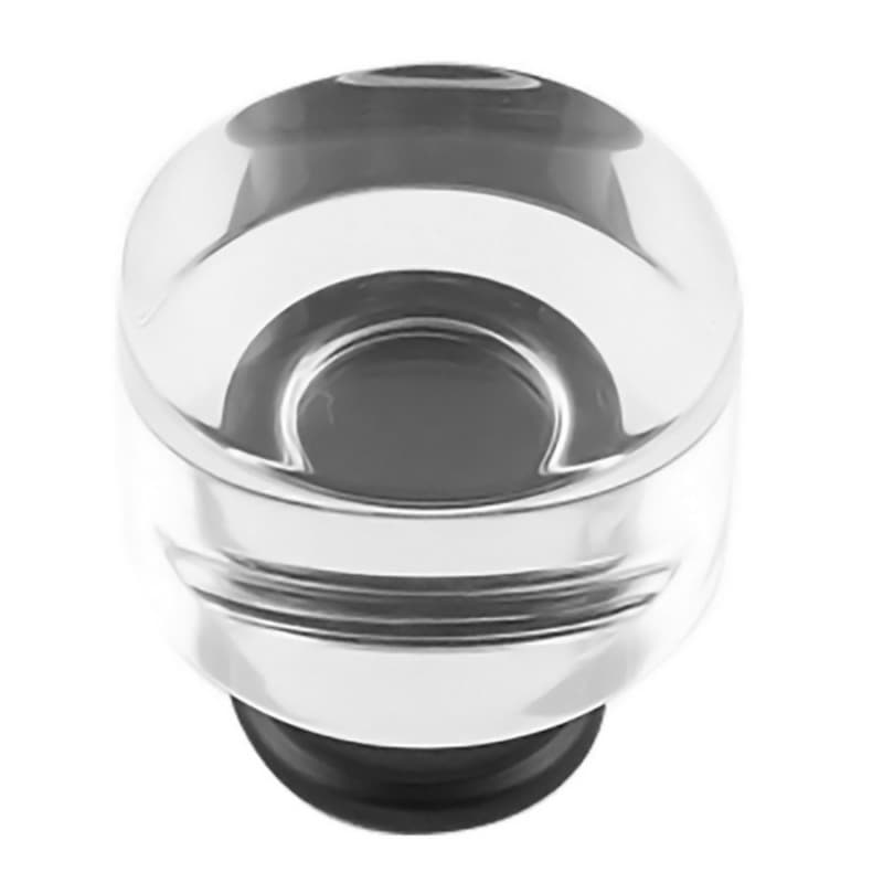 1-1/4" Midway Cabinet Knob, Crysacrylic/Matte Black