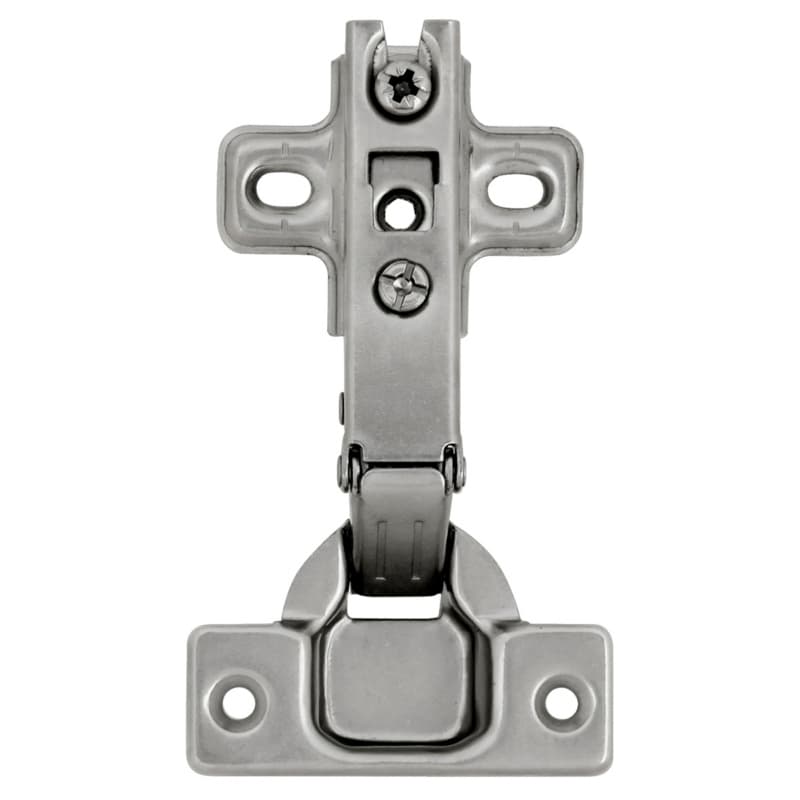 Full Overlay Concealed Hinge, Frameless, Self-Close, Polished Nickel