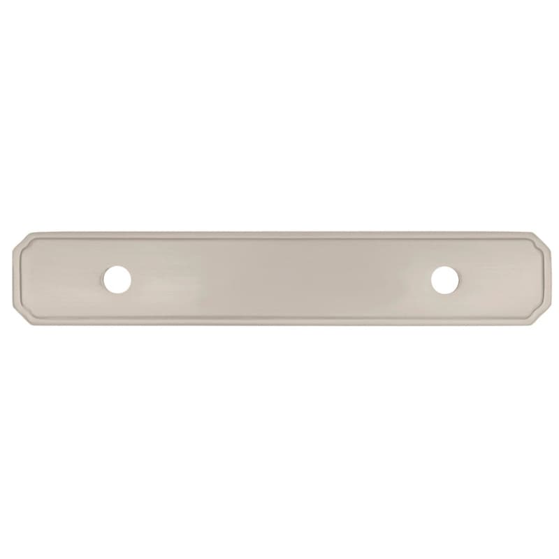 5" Manor House Cabinet Backplate, Satin Nickel