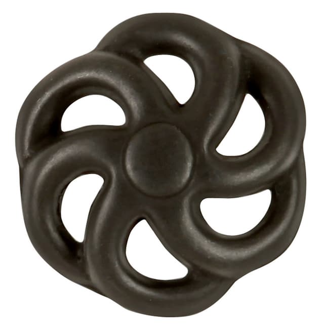 1-1/2" Charleston Cabinet Knob, Black Iron