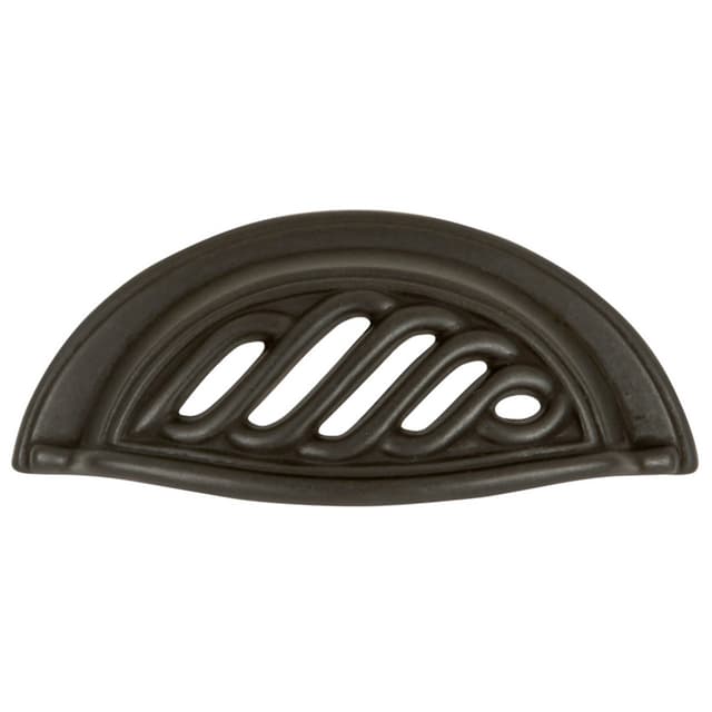 3" Charleston Blacksmith Cup Pull, Black Iron
