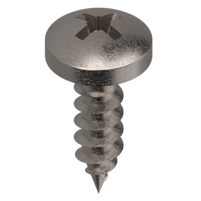 #6 x 15mm Truss Head Hinge/Drawer Slide Screw, Pozi Drive Standard Thread and Sharp Point, Nickel-plated, Box of Thousand by Blum