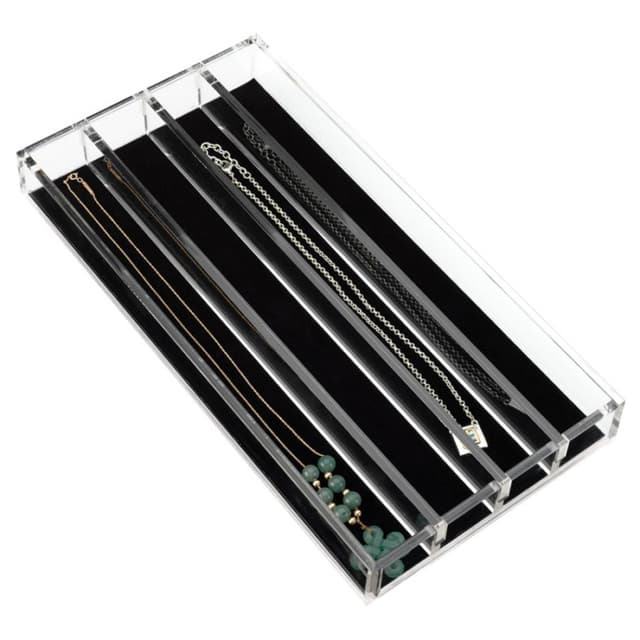 1-1/4" x 11-5/8" x 6" Necklace Organizer, Translucent Finish