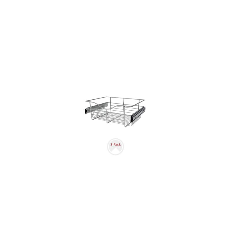 7" x 14" x 18" Wide Heavy-Gauge Pull-Out Wire Basket, Chrome Finish