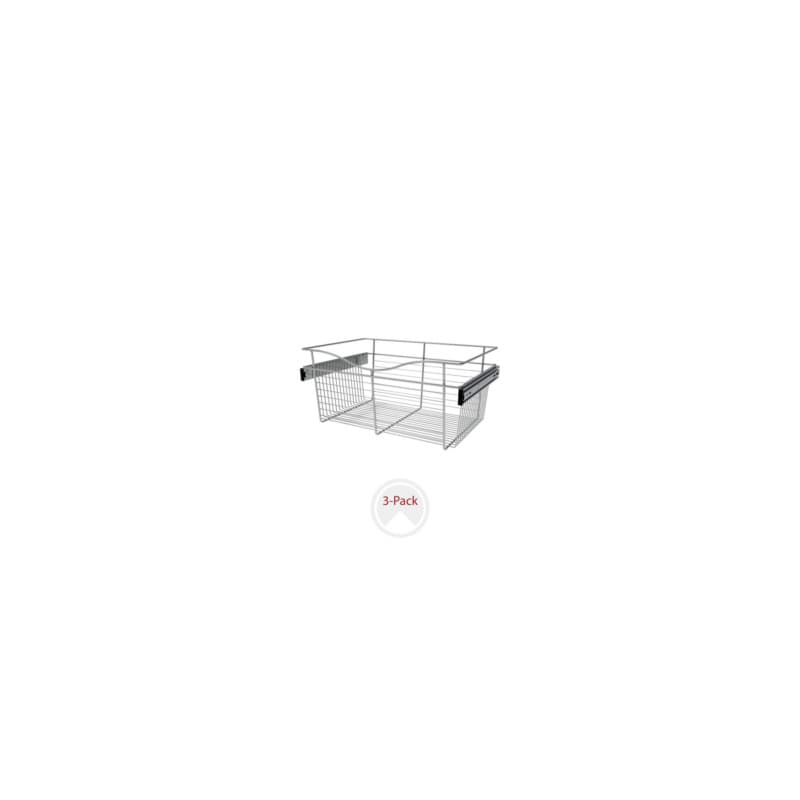 11" x 16" x 24" Wide Heavy-Gauge Pull-Out Wire Basket, Chrome Finish