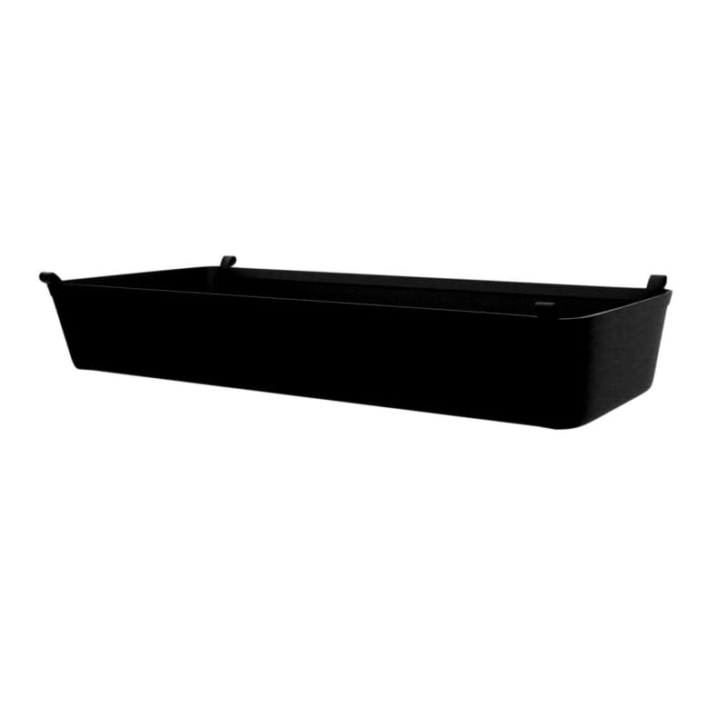 24" 1-Tier Closet Basket Cloth Liner, Black