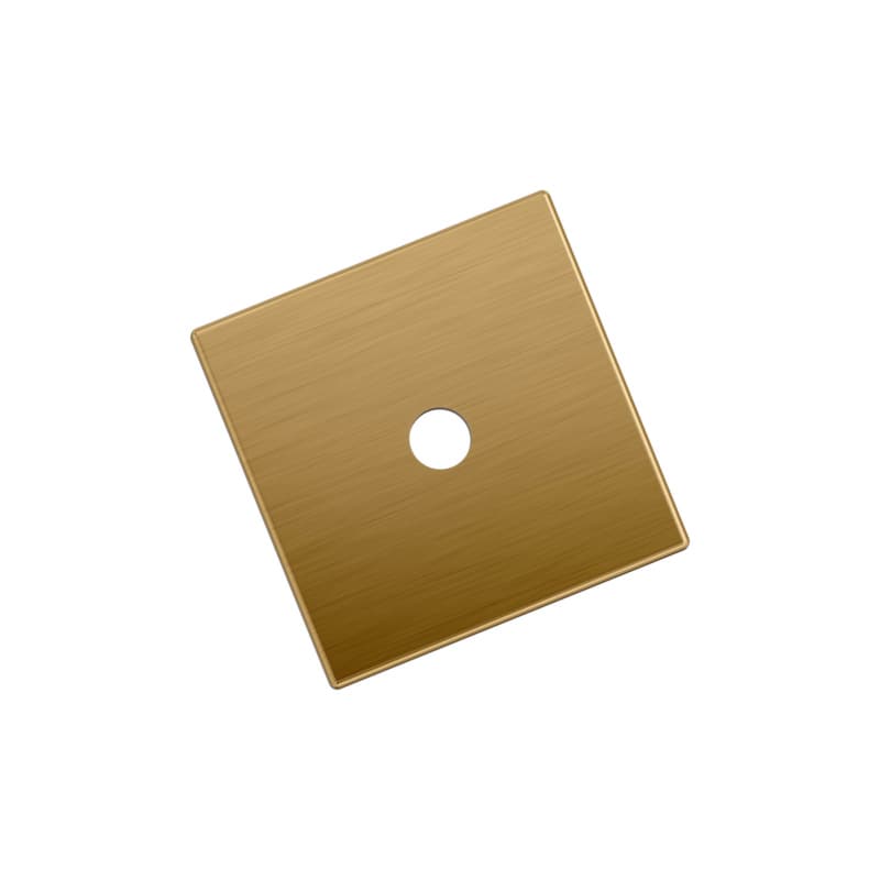 30mm Ladera Square Cabinet Knob Backplate, Champagne Bronze