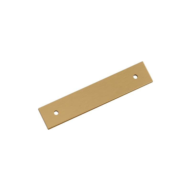 96mm Ladera Rectangle Cabinet Pull Backplate, Champagne Bronze