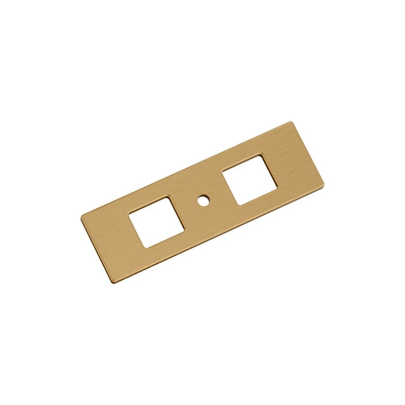 94mm Medora Rectangle Cabinet Knob Backplate, Champagne Bronze