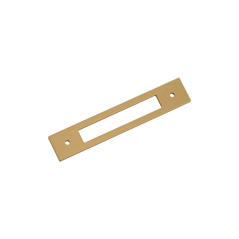 128mm Medora Rectangle Cabinet Pull Backplate, Champagne Bronze