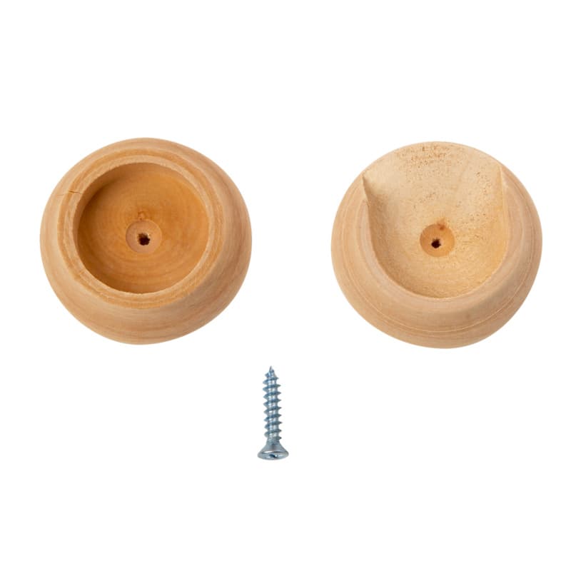 1-5/16" Pole Sockets, Wood, 1 Open, 1 Closed
