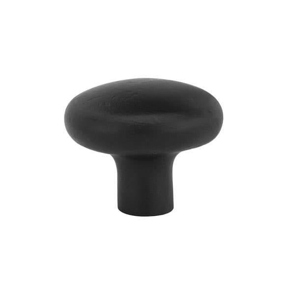 1-1/4" Sandcast Bronze Round Cabinet Knob, Flat Black Bronze