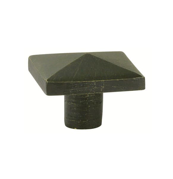 1-3/8" Rustic Modern Round Cabinet Knob, Medium Bronze
