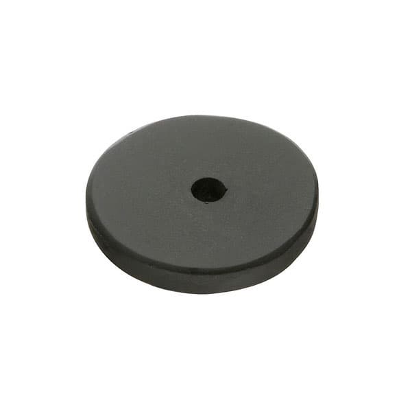 1-1/4" Sandcast Bronze Square Cabinet Backplate for Knob, Flat Black Bronze