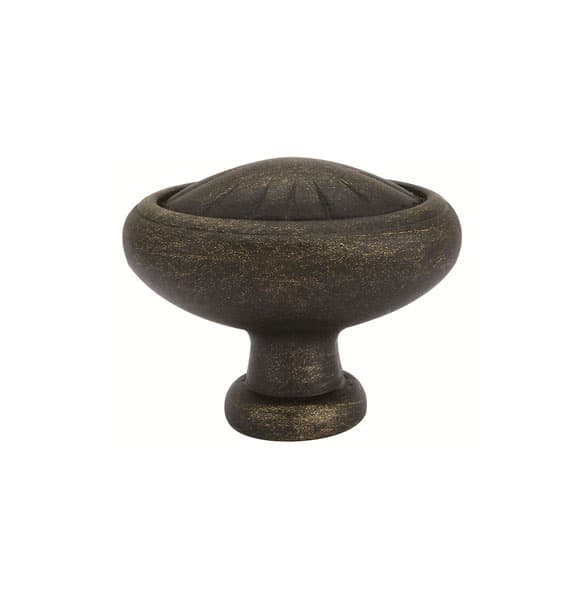 1" Tuscany Bronze Egg Cabinet Knob, Medium Bronze