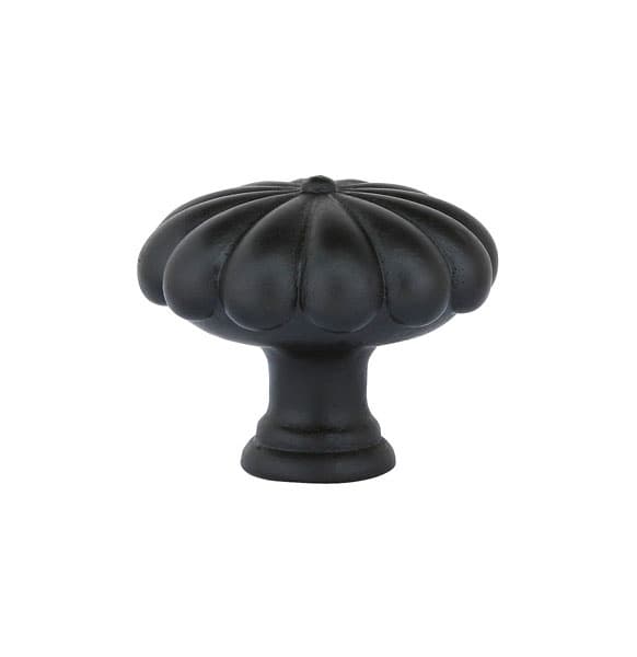 1" Tuscany Bronze Fluted Cabinet Knob, Flat Black Bronze