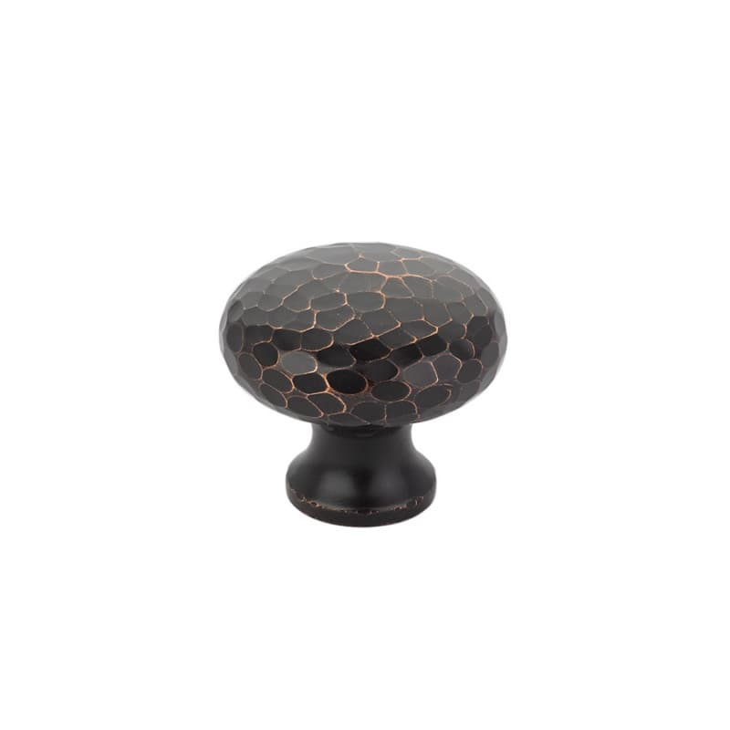 1-3/4" Arts and Crafts Round Dimpled Cabinet Knob, Oil Rubbed Bronze