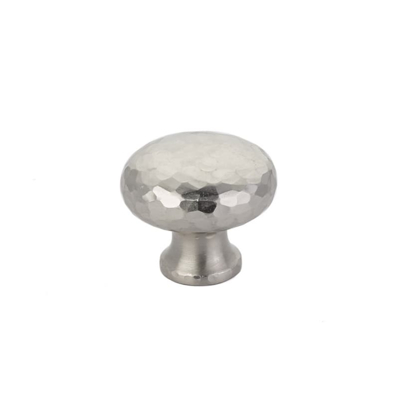 1-3/4" Arts and Crafts Round Dimpled Cabinet Knob, Satin Nickel