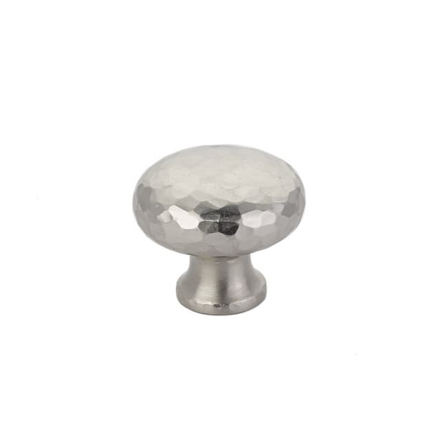 1-3/4" Arts and Crafts Round Dimpled Cabinet Knob, Satin Nickel