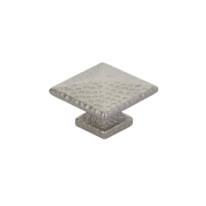 1-3/4" Arts and Crafts Square Dimpled Cabinet Knob, Satin Nickel