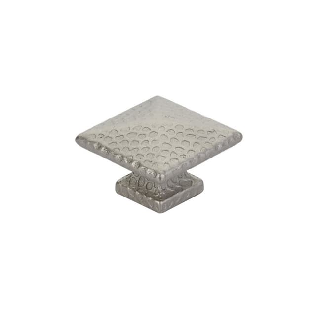 1-3/4" Arts and Crafts Square Dimpled Cabinet Knob, Satin Nickel