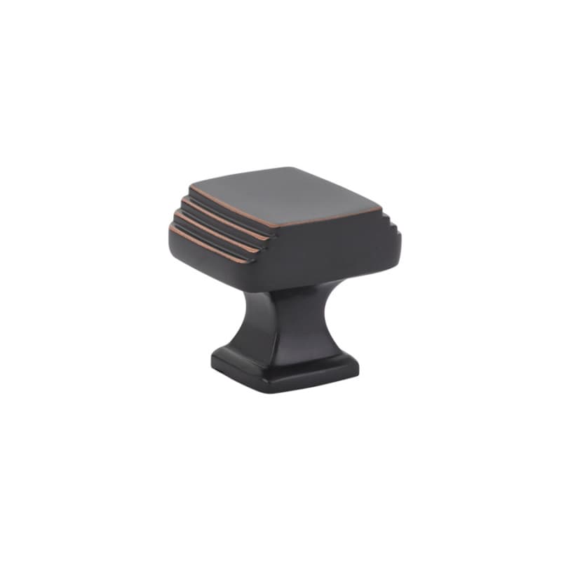 1-1/4" Art Deco Cabinet Knob, Oil Rubbed Bronze
